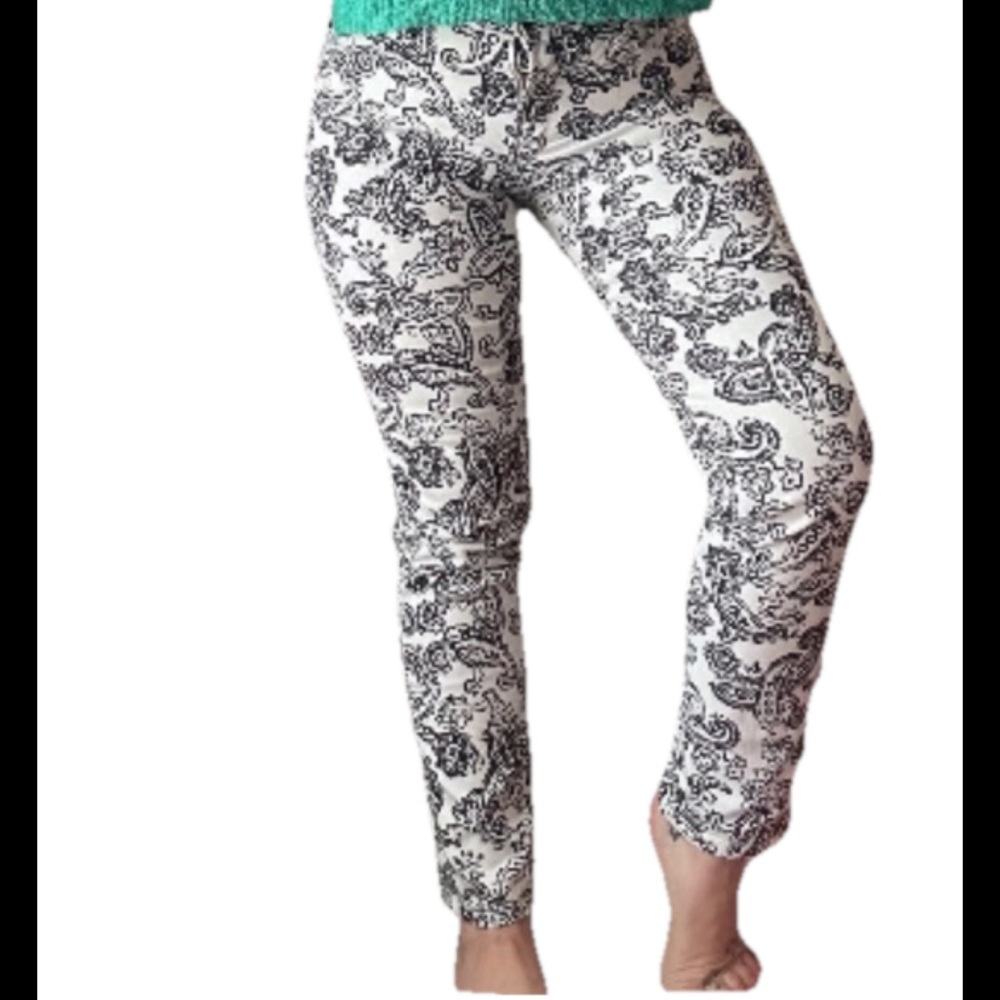 NYDJ Ankle Paisley Lift & Tuck Ankle Jeans size 14 EUC